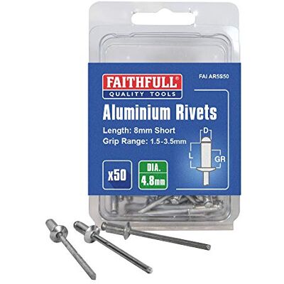 Faithfull - FAIAR5S50 - 5 mm - aluminium - rivets - Publicité Faithfull - FAIAR5S50 - 5 mm - aluminium - rivets - Publicité