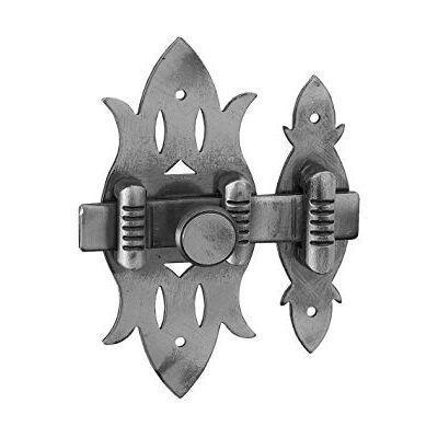 THIRARD Verrou De Meuble Rustique Fer Patiné Platine Acier Gâche Acier Pêne Plat Coulissant Pour Portes De Meubles Bouton Rond 40 x 90 mm Gris - Publicité THIRARD Verrou De Meuble Rustique Fer Patiné Platine Acier Gâche Acier Pêne Plat Coulissant Pour Portes De Meubles Bouton Rond 40 x 90 mm Gris - Publicité