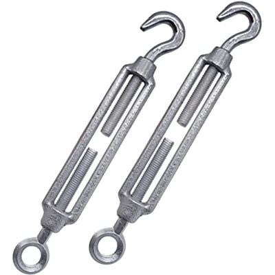 Marcopol Lot de 2 tendeurs de fil M12 réglables avec crochet et œillet Tension de câble de corde (2 pièces, M12) - Publicité Marcopol Lot de 2 tendeurs de fil M12 réglables avec crochet et œillet Tension de câble de corde (2 pièces, M12) - Publicité
