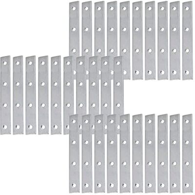AERZETIX C65807 Lot de 30 Pattes d'assemblage plates 110x15x2 mm perforées à 4 trous plaque de fixation en acier raccord pour meuble montage réglable ajustable quincaillerie - Publicité AERZETIX C65807 Lot de 30 Pattes d'assemblage plates 110x15x2 mm perforées à 4 trous plaque de fixation en acier raccord pour meuble montage réglable ajustable quincaillerie - Publicité