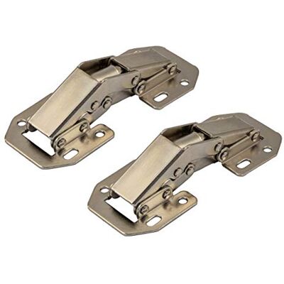 Gedotec Lot de 2 Charnières à Ressort EASY-ON à Visser Charnières en Acier Galvanisé Argent Charnière de Cuisine à Grand Angle Stable - Publicité Gedotec Lot de 2 Charnières à Ressort EASY-ON à Visser Charnières en Acier Galvanisé Argent Charnière de Cuisine à Grand Angle Stable - Publicité