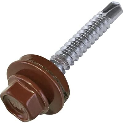 AERZETIX C57173 Lot de 50 Vis autoperceuse Ø4.8x35 mm + rondelle d'étanchéité EPDM peint en couleur rouge oxyde RAL 3009- empreinte de la tête 8 mm hexagonale en acier - Publicité AERZETIX C57173 Lot de 50 Vis autoperceuse Ø4.8x35 mm + rondelle d'étanchéité EPDM peint en couleur rouge oxyde RAL 3009- empreinte de la tête 8 mm hexagonale en acier - Publicité