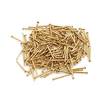 Design61 Lot de 160 clous à tête ronde 2 x 25 mm Fer laitonné 100 g - Publicité Design61 Lot de 160 clous à tête ronde 2 x 25 mm Fer laitonné 100 g - Publicité