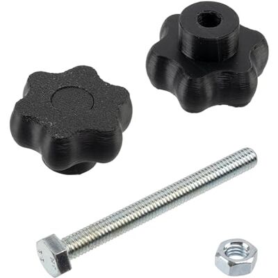 AERZETIX Kit de 12 boutons molettes poignées de serrage M6 en forme d'étoile en plastique noir + 6 vis M6x60 mm à 6 pans et 6 écrous M6 hexagonaux plage de serrage maximale 31 mm - Publicité AERZETIX Kit de 12 boutons molettes poignées de serrage M6 en forme d'étoile en plastique noir + 6 vis M6x60 mm à 6 pans et 6 écrous M6 hexagonaux plage de serrage maximale 31 mm - Publicité