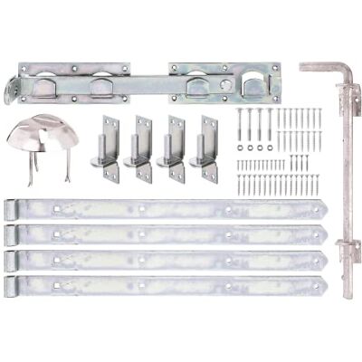 Alberts 216535 Assortiment de quincailleries pour portail en bois doubles ou à un vantail passivé - Publicité Alberts 216535 Assortiment de quincailleries pour portail en bois doubles ou à un vantail passivé - Publicité