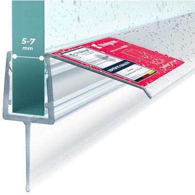 STEIGNER Joint porte de douche UK21 200 cm (1 pc.) transparent Joint vertical pour douche à accès d'angle ou pentagonale avec porte 5-7 mm Protection contre les fuites, Étanchéité, Design discret - Publicité STEIGNER Joint porte de douche UK21 200 cm (1 pc.) transparent Joint vertical pour douche à accès d'angle ou pentagonale avec porte 5-7 mm Protection contre les fuites, Étanchéité, Design discret - Publicité