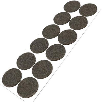 Adsamm ® / 12 x patins en feutre / bruns / Ø 34 mm / rond / épaisseur 3,5 mm / patins glisseurs auto-adhésifs de qualité optimale - Publicité Adsamm ® / 12 x patins en feutre / bruns / Ø 34 mm / rond / épaisseur 3,5 mm / patins glisseurs auto-adhésifs de qualité optimale - Publicité