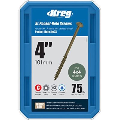 Vis de poche XL de Kreg 102mm - Convient pour projets extérieurs - Publicité Vis de poche XL de Kreg 102mm - Convient pour projets extérieurs - Publicité