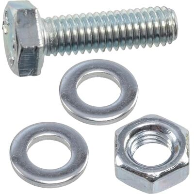 AERZETIX Kit ensemble de 25 boulons M6x20 mm à tête hexagonale + 50 rondelles M6x12 mm + 25 écrous hexagonaux M6 pour bricolage et fixation légère en acier - Publicité AERZETIX Kit ensemble de 25 boulons M6x20 mm à tête hexagonale + 50 rondelles M6x12 mm + 25 écrous hexagonaux M6 pour bricolage et fixation légère en acier - Publicité