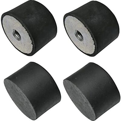 AERZETIX Lot de 4 Pieds Patins Ronds Anti-Vibrations en Caoutchouc et Acier Filetage Intérieur M6 Ø25mm H: 15mm Dureté Shore 55 ±5 Charge 612N x4 Noir - Publicité AERZETIX Lot de 4 Pieds Patins Ronds Anti-Vibrations en Caoutchouc et Acier Filetage Intérieur M6 Ø25mm H: 15mm Dureté Shore 55 ±5 Charge 612N x4 Noir - Publicité