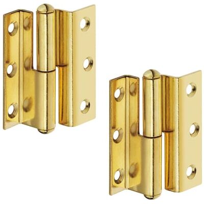 Gedotec Charnière de meuble en laiton Charnière de porte de chambre coudée Paumelle à visser H1919 Charnière à visser longueur 50 mm Coude D 7,5 mm Butée : droite - Publicité Gedotec Charnière de meuble en laiton Charnière de porte de chambre coudée Paumelle à visser H1919 Charnière à visser longueur 50 mm Coude D 7,5 mm Butée : droite - Publicité