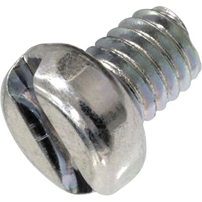AERZETIX C60152 Lot de 50 Vis à métaux à tête cylindrique M4x5 mm à empreinte fendue S boulon d'assemblage DIN 84 dureté 4.8 en acier zingué couleur argent - Publicité AERZETIX C60152 Lot de 50 Vis à métaux à tête cylindrique M4x5 mm à empreinte fendue S boulon d'assemblage DIN 84 dureté 4.8 en acier zingué couleur argent - Publicité