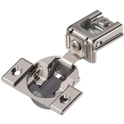 Blum , Compact otion 39C Charnière et plaque pour superposition de 2,5 cm, enveloppante, à visser, lot de 10 - Publicité Blum , Compact otion 39C Charnière et plaque pour superposition de 2,5 cm, enveloppante, à visser, lot de 10 - Publicité