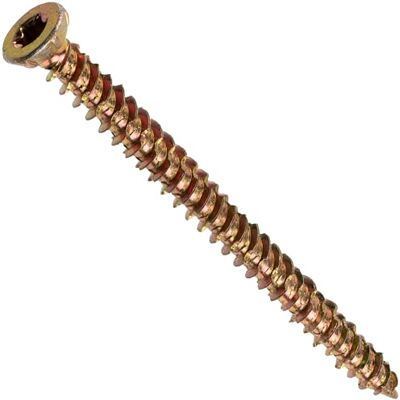 AERZETIX C44665 Lot de 20 Vis pour béton Ø7.5x92mm à empreint étoile T30 montage directe sans cheville à tête fraisée en acier zingué ancrage fixation bâtiment charpente bois - Publicité AERZETIX C44665 Lot de 20 Vis pour béton Ø7.5x92mm à empreint étoile T30 montage directe sans cheville à tête fraisée en acier zingué ancrage fixation bâtiment charpente bois - Publicité