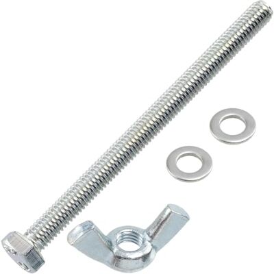 AERZETIX Kit ensemble de 25 écrous papillons à oreilles M5 + 50 rondelles plates + 25 boulons M5x50 mm à tête hexagonale en acier - Publicité AERZETIX Kit ensemble de 25 écrous papillons à oreilles M5 + 50 rondelles plates + 25 boulons M5x50 mm à tête hexagonale en acier - Publicité