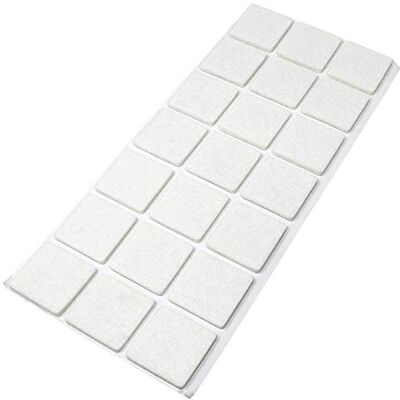 Adsamm ® / 21 x patins en feutre / blancs / 30x30 mm / carré / épaisseur 3,5 mm / patins glisseurs auto-adhésifs de qualité optimale - Publicité Adsamm ® / 21 x patins en feutre / blancs / 30x30 mm / carré / épaisseur 3,5 mm / patins glisseurs auto-adhésifs de qualité optimale - Publicité