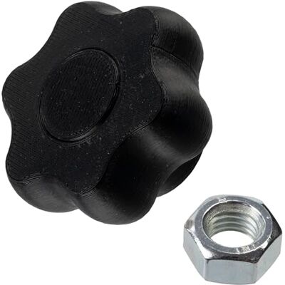 AERZETIX Kit de 5 boutons molettes poignées de serrage en forme d'étoile en plastique noir + 5 écrous M12 hexagonaux blocage réglage trépieds et mobilier technique - Publicité AERZETIX Kit de 5 boutons molettes poignées de serrage en forme d'étoile en plastique noir + 5 écrous M12 hexagonaux blocage réglage trépieds et mobilier technique - Publicité