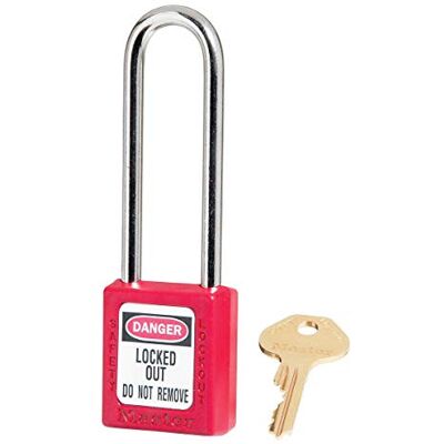 Master Lock 410LTRED Cadenas de Consignation en Thermoplastique pour Installations Mécaniques, Rouge, Anse 7,6 x 2 cm - Publicité Master Lock 410LTRED Cadenas de Consignation en Thermoplastique pour Installations Mécaniques, Rouge, Anse 7,6 x 2 cm - Publicité