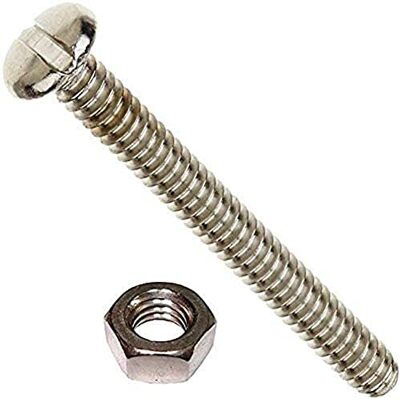 Merriway Bulk Hardware BH02521 Paquet de 25 Vis d'assemblage à tête cylindrique/fente avec Ecrou plaquée Zinc Brillant M3 x 50 mm - Publicité Merriway Bulk Hardware BH02521 Paquet de 25 Vis d'assemblage à tête cylindrique/fente avec Ecrou plaquée Zinc Brillant M3 x 50 mm - Publicité