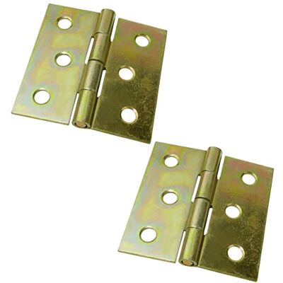 AERZETIX C58717 Lot de 2 charnières universelles 40x40x1 mm à 6 trous ronds pour portes, armoires, meubles, placard, boîte à bijoux, coffre de rangement en acier zingué - Publicité AERZETIX C58717 Lot de 2 charnières universelles 40x40x1 mm à 6 trous ronds pour portes, armoires, meubles, placard, boîte à bijoux, coffre de rangement en acier zingué - Publicité
