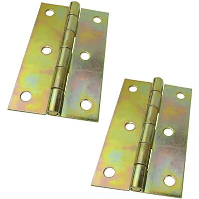 AERZETIX C58720 Lot de 2 charnières universelles 70x43x1 mm à 6 trous ronds pour portes, armoires, meubles, placard, boîte à bijoux, coffre de rangement en acier zingué - Publicité AERZETIX C58720 Lot de 2 charnières universelles 70x43x1 mm à 6 trous ronds pour portes, armoires, meubles, placard, boîte à bijoux, coffre de rangement en acier zingué - Publicité