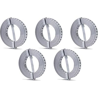 Alberts 848101 Bande multi-trous avec ou sans bobine galvanisé Sendzimir largeur 17 mm longueur 10 m kit de 5 - Publicité Alberts 848101 Bande multi-trous avec ou sans bobine galvanisé Sendzimir largeur 17 mm longueur 10 m kit de 5 - Publicité