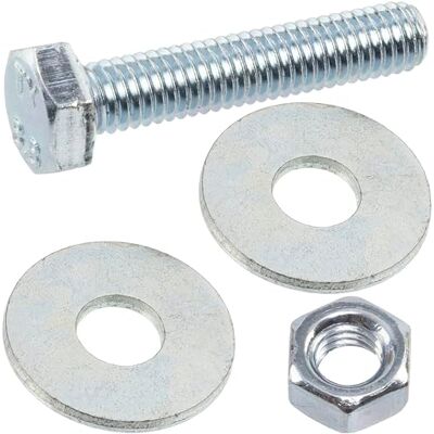 AERZETIX Kit ensemble de 25 boulons M6x30 mm à tête hexagonale + 50 rondelles larges M6x18 mm + 25 écrous hexagonaux M6 pour bricolage et fixation légère en acier - Publicité AERZETIX Kit ensemble de 25 boulons M6x30 mm à tête hexagonale + 50 rondelles larges M6x18 mm + 25 écrous hexagonaux M6 pour bricolage et fixation légère en acier - Publicité