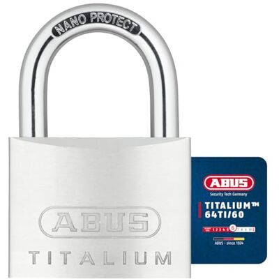 ABUS 64TI/60 60 mm Titalium Cadenas à clé Ka6608 - Publicité ABUS 64TI/60 60 mm Titalium Cadenas à clé Ka6608 - Publicité