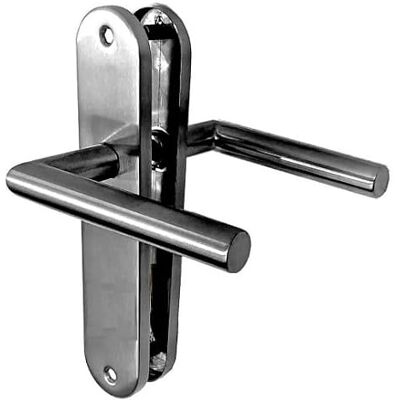 KLOSE BESSER Poignées de porte sur Plaques "MAXI TINA" Inox 304 / EntrAxe 195 mm Bec de cane - Publicité KLOSE BESSER Poignées de porte sur Plaques "MAXI TINA" Inox 304 / EntrAxe 195 mm Bec de cane - Publicité