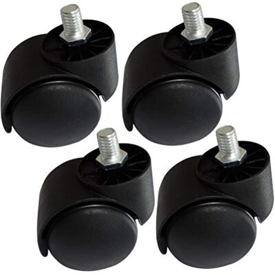 AERZETIX : 4x Roue roulette pour meuble pivotante Ø50mm H60mm 40kg à tige filetée M10x13 C42671 - Publicité AERZETIX : 4x Roue roulette pour meuble pivotante Ø50mm H60mm 40kg à tige filetée M10x13 C42671 - Publicité
