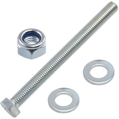 AERZETIX Kit de 5 boulons M12x140 mm à tête hexagonale + 10 rondelles + 5 écrous autobloquants hexagonaux M12 pour assemblage bricolage et fixation légère en acier - Publicité AERZETIX Kit de 5 boulons M12x140 mm à tête hexagonale + 10 rondelles + 5 écrous autobloquants hexagonaux M12 pour assemblage bricolage et fixation légère en acier - Publicité