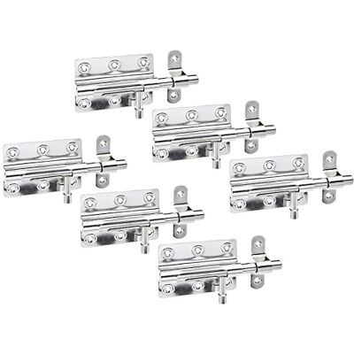 Alberts 858438 Verrou de box avec poignée ronde et boucle serrée acier inoxydable platine 80 x 59 mm boulon Ø 11 mm longueur totale 122 mm kit de 6 - Publicité Alberts 858438 Verrou de box avec poignée ronde et boucle serrée acier inoxydable platine 80 x 59 mm boulon Ø 11 mm longueur totale 122 mm kit de 6 - Publicité