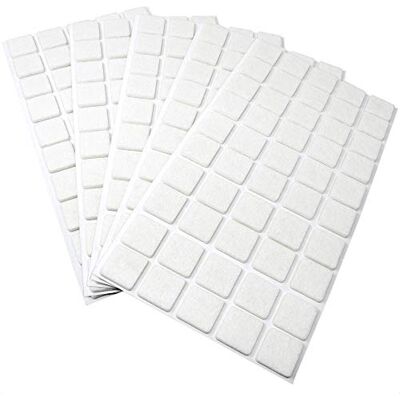 Adsamm ® / 250 x patins en feutre / blancs / 20x20 mm / carré / épaisseur 3,5 mm / patins glisseurs auto-adhésifs de qualité optimale - Publicité Adsamm ® / 250 x patins en feutre / blancs / 20x20 mm / carré / épaisseur 3,5 mm / patins glisseurs auto-adhésifs de qualité optimale - Publicité