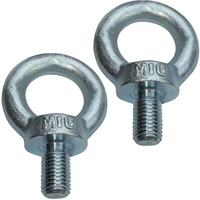 AERZETIX Lot de 2 Boulons à Oeil M16 Anneau Bague de Levage en Acier Zingué Filetage Métrique DIN 580-700kg Couleur Argent - Publicité AERZETIX Lot de 2 Boulons à Oeil M16 Anneau Bague de Levage en Acier Zingué Filetage Métrique DIN 580-700kg Couleur Argent - Publicité