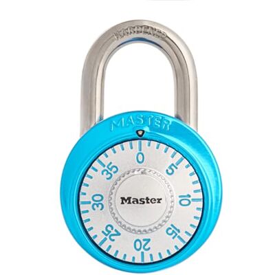 Serrure à combinaison Master Lock 1561DLTBLU - Cadenas pour casier - Publicité Serrure à combinaison Master Lock 1561DLTBLU - Cadenas pour casier - Publicité