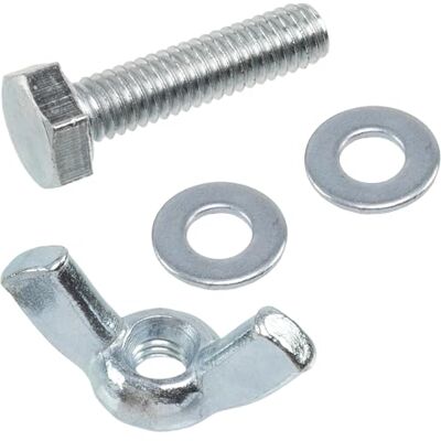 AERZETIX Kit ensemble de 25 écrous papillons à oreilles M4 + 50 rondelles plates + 25 boulons M4x16 mm à tête hexagonale en acier - Publicité AERZETIX Kit ensemble de 25 écrous papillons à oreilles M4 + 50 rondelles plates + 25 boulons M4x16 mm à tête hexagonale en acier - Publicité