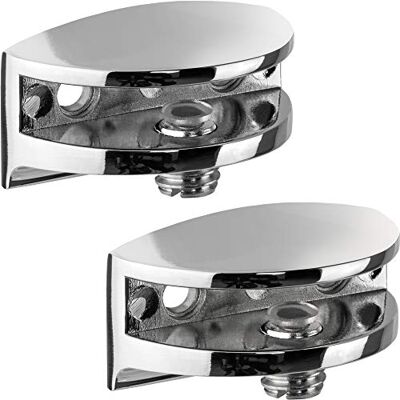 Gedotec Lot de 2 supports en métal pour étagère en verre et bois Support mural pour tablettes d'épaisseur de 4 à 7 mm Support mural pour étagères en verre Design en métal - Publicité Gedotec Lot de 2 supports en métal pour étagère en verre et bois Support mural pour tablettes d'épaisseur de 4 à 7 mm Support mural pour étagères en verre Design en métal - Publicité