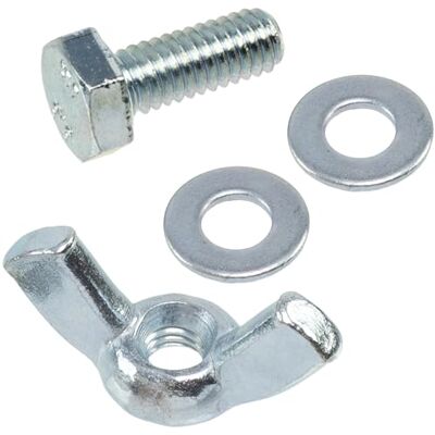 AERZETIX Kit ensemble de 25 écrous papillons à oreilles M4 + 50 rondelles plates + 25 boulons M4x10 mm à tête hexagonale en acier - Publicité AERZETIX Kit ensemble de 25 écrous papillons à oreilles M4 + 50 rondelles plates + 25 boulons M4x10 mm à tête hexagonale en acier - Publicité