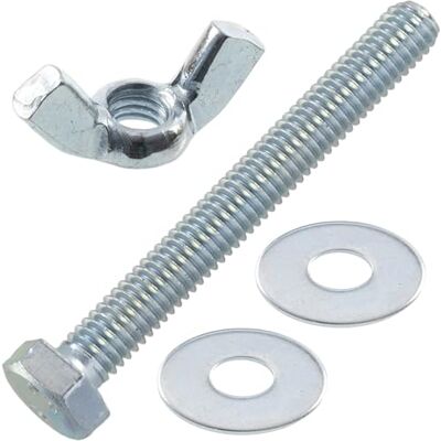 AERZETIX Kit ensemble de 25 écrous papillons à oreilles M6 + 50 rondelles plates larges pour vis M6 + 25 boulons M6x50 mm à tête hexagonale en acier - Publicité AERZETIX Kit ensemble de 25 écrous papillons à oreilles M6 + 50 rondelles plates larges pour vis M6 + 25 boulons M6x50 mm à tête hexagonale en acier - Publicité