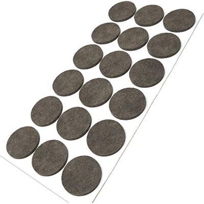 Adsamm ® / 18 x patins en feutre / bruns / Ø 36 mm / rond / épaisseur 3,5 mm / patins glisseurs auto-adhésifs de qualité optimale - Publicité Adsamm ® / 18 x patins en feutre / bruns / Ø 36 mm / rond / épaisseur 3,5 mm / patins glisseurs auto-adhésifs de qualité optimale - Publicité