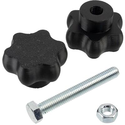 AERZETIX Kit de 8 boutons molettes poignées de serrage M8 en forme d'étoile en plastique noir + 4 vis M8x60 mm à 6 pans et 4 écrous M8 hexagonaux plage de serrage maximale 22 mm - Publicité AERZETIX Kit de 8 boutons molettes poignées de serrage M8 en forme d'étoile en plastique noir + 4 vis M8x60 mm à 6 pans et 4 écrous M8 hexagonaux plage de serrage maximale 22 mm - Publicité