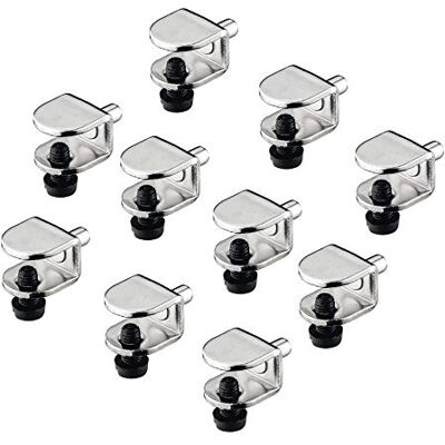 Gedotec Support Étagère Murale H3135 Fixation de Tablette et Console en Verre et Planche en Bois de 8 à 9 mm Cuisine, Salle de Bain Acier Nickelé 17 x 15 x 13.5 mm 10 Pièces - Publicité Gedotec Support Étagère Murale H3135 Fixation de Tablette et Console en Verre et Planche en Bois de 8 à 9 mm Cuisine, Salle de Bain Acier Nickelé 17 x 15 x 13.5 mm 10 Pièces - Publicité