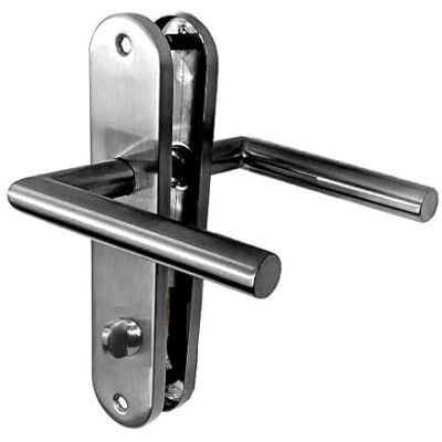 KLOSE BESSER Paire de Poignée de porte sur plaque "Entraxe 165 mm" Inox 304 Mini "Mini TINA" Condamnation sans voyant - Publicité KLOSE BESSER Paire de Poignée de porte sur plaque "Entraxe 165 mm" Inox 304 Mini "Mini TINA" Condamnation sans voyant - Publicité
