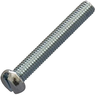 AERZETIX C60186 Lot de 50 Vis à métaux à tête cylindrique M5x35 mm à empreinte fendue S boulon d'assemblage DIN 84 dureté 4.8 en acier zingué couleur argent - Publicité AERZETIX C60186 Lot de 50 Vis à métaux à tête cylindrique M5x35 mm à empreinte fendue S boulon d'assemblage DIN 84 dureté 4.8 en acier zingué couleur argent - Publicité