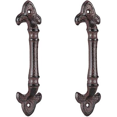 Relaxdays Poignée de Meuble Vintage, Lot de 2, pour Portes, armoires & tiroirs, Fonte de Fer, 20 cm de Long, Brun - Publicité Relaxdays Poignée de Meuble Vintage, Lot de 2, pour Portes, armoires & tiroirs, Fonte de Fer, 20 cm de Long, Brun - Publicité