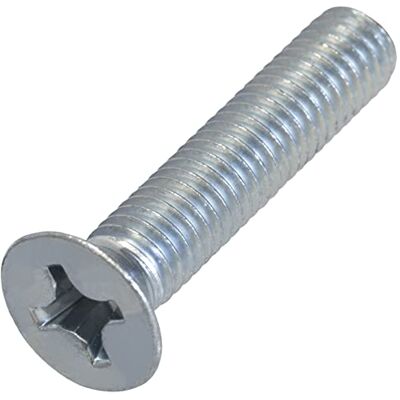 AERZETIX C58384 Lot de 20 Vis à tête fraisées M6x30 mm à empreinte PH à filetage métrique standard pour boulon d'assemblage DIN 965 en acier zingué couleur argent - Publicité AERZETIX C58384 Lot de 20 Vis à tête fraisées M6x30 mm à empreinte PH à filetage métrique standard pour boulon d'assemblage DIN 965 en acier zingué couleur argent - Publicité