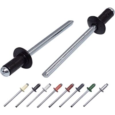 Marcopol Lot de 500 rivets aveugles peints 4 x 8 mm Tête bombée DIN 7337 Rivets en aluminium et mandrin en acier, rivets pop (500, noir de jais RAL 9005) - Publicité Marcopol Lot de 500 rivets aveugles peints 4 x 8 mm Tête bombée DIN 7337 Rivets en aluminium et mandrin en acier, rivets pop (500, noir de jais RAL 9005) - Publicité
