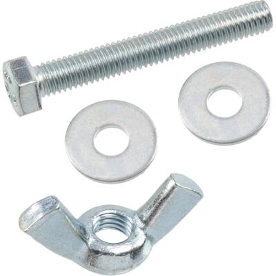 AERZETIX Kit ensemble de 25 écrous papillons à oreilles M5 + 50 rondelles plates larges pour vis M5 + 25 boulons M5x35 mm à tête hexagonale en acier - Publicité AERZETIX Kit ensemble de 25 écrous papillons à oreilles M5 + 50 rondelles plates larges pour vis M5 + 25 boulons M5x35 mm à tête hexagonale en acier - Publicité