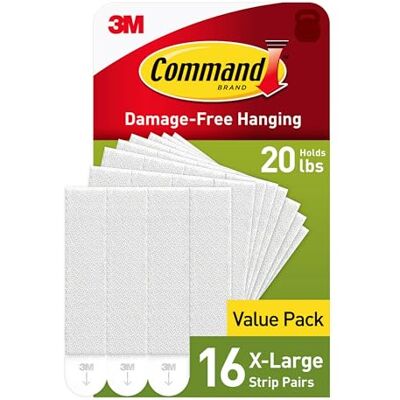 Command Lot de 16 paires de bandes de suspension blanches de 9 kg Très résistantes Sans dommages - Publicité Command Lot de 16 paires de bandes de suspension blanches de 9 kg Très résistantes Sans dommages - Publicité