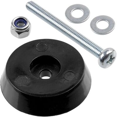 AERZETIX Kit de 4 patins de meubles ronds Ø25x6 mm en plastique noir + 4 vis métaux M3x20 mm + 4 écrous de blocage M3 + 8 rondelles pour boulon M3 pour aménagement mobilier - Publicité AERZETIX Kit de 4 patins de meubles ronds Ø25x6 mm en plastique noir + 4 vis métaux M3x20 mm + 4 écrous de blocage M3 + 8 rondelles pour boulon M3 pour aménagement mobilier - Publicité